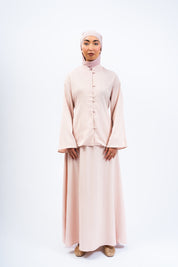 ENSEMBLE BOUTONNÉ - Rose poudré