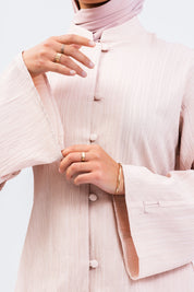 ENSEMBLE BOUTONNÉ - Rose poudré