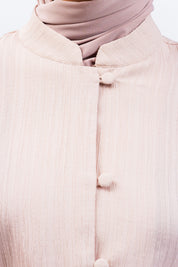 ENSEMBLE BOUTONNÉ - Rose poudré
